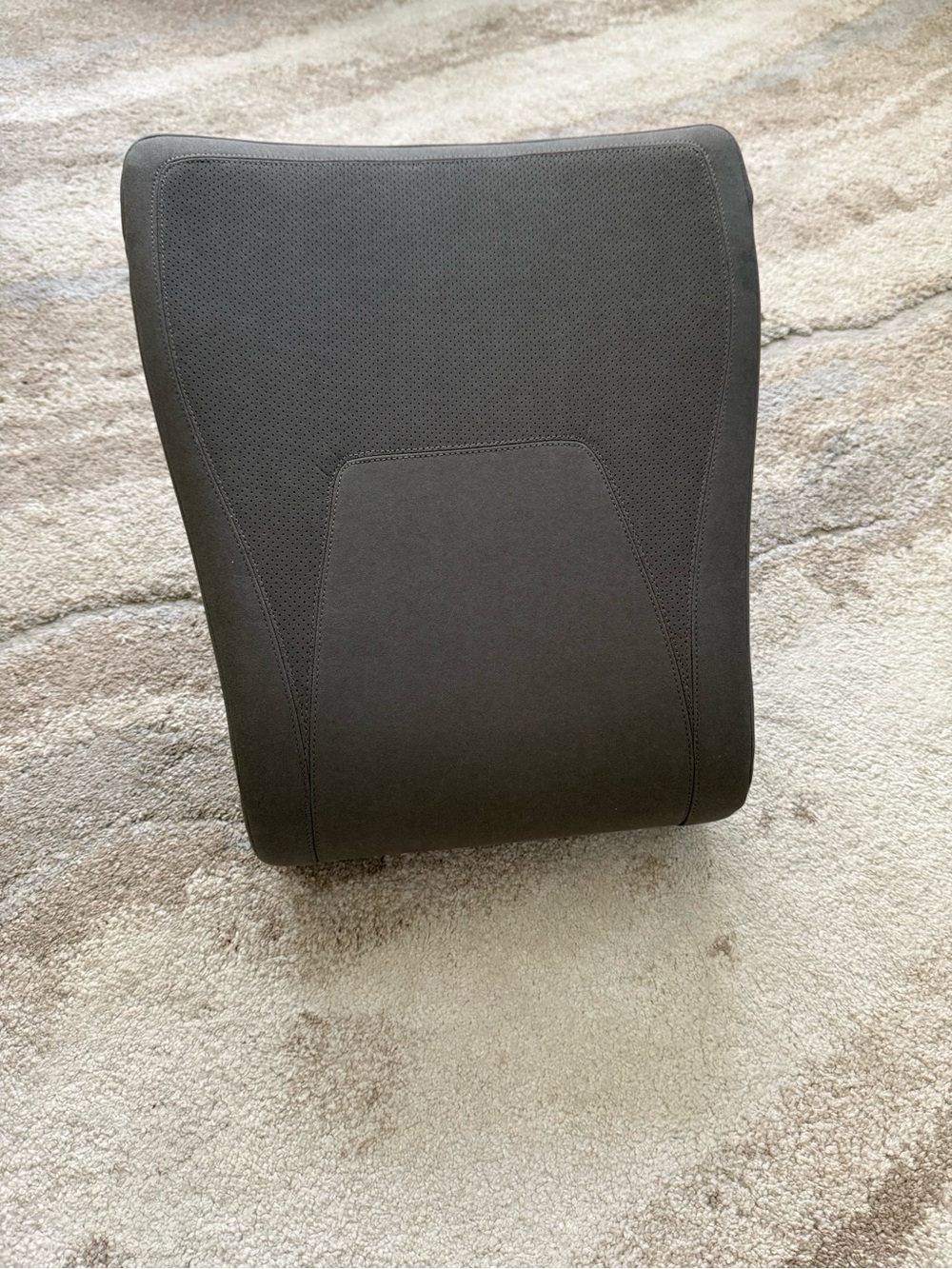 Ergonomic Lumbar Support Cushion in Dark Charcoal Gray